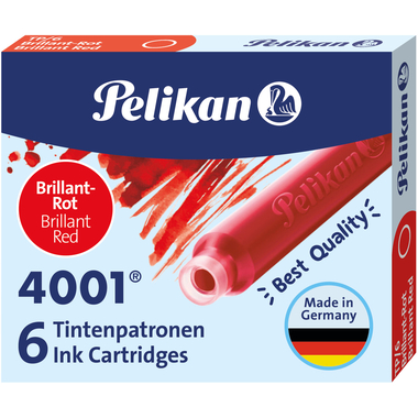 PELIKAN Inchiostro 4001 TP/6 301192 rosso brillante 6 pezzi