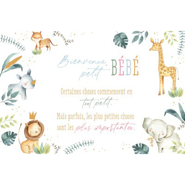 ABC Glückwunschkarte Baby FR B6 8442 Tiere