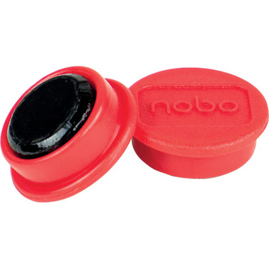 NOBO Magnet rund 24mm 1915293 rot 10 Stück