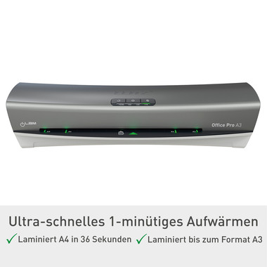 LEITZ Plastifieuse iLAM Office Pro 75182084 argent/blanc, 175mic A3