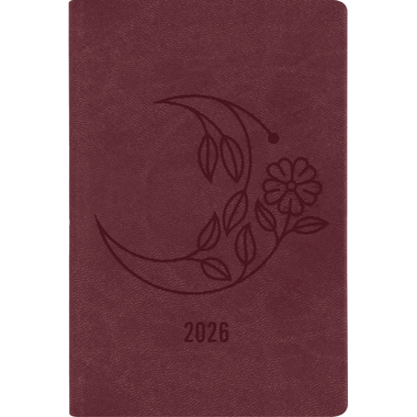 SIMPLEX Ladytimer Pocket 2026 40542.26 1W/2S dunkelrot ML 7.5x11.2cm