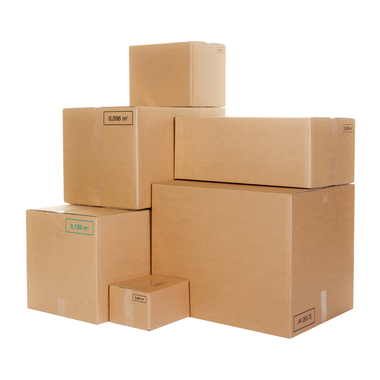 Boîte pliante en carton double cannelure de couleur brune 786x578x370mm