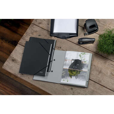 LEITZ Dossier de collect. Recycle A4 3914-00-95 noir, carton 6 comp.