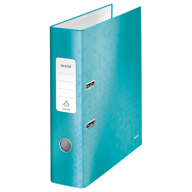 LEITZ Ordner WOW 180° 8cm 10050051 eisblau A4