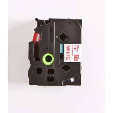 PTOUCH Nastro, plastific.rosso/bianco TZe-262 PT-3600 36 mm