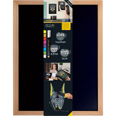 SECURIT Tableau Craie WOODY WBW-TE-40-60 teak 60x40x1cm