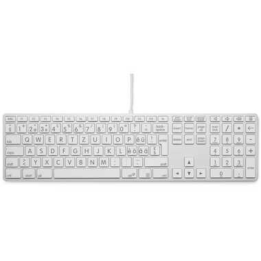 LMP Tastatur USB Grosse Beschriftung WinOS Silber