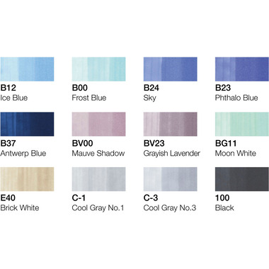 COPIC Marker Classic 20075709 winter colours, 12 pz.