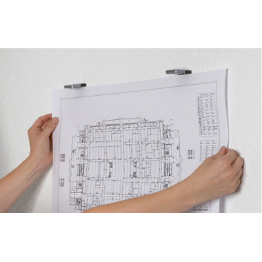 MAUL Magnetclip S 3,6x4cm 1.62 silber
