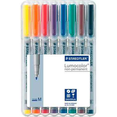 STAEDTLER Lumocolor non-perm. M 315 WP8 8 colori ass.