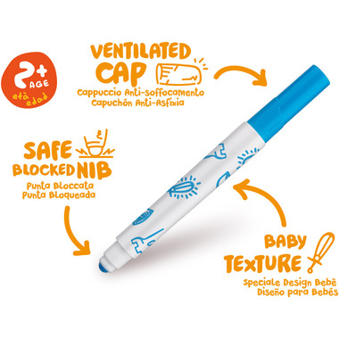 CARIOCA Fasermaler Baby 2+E-6 42813