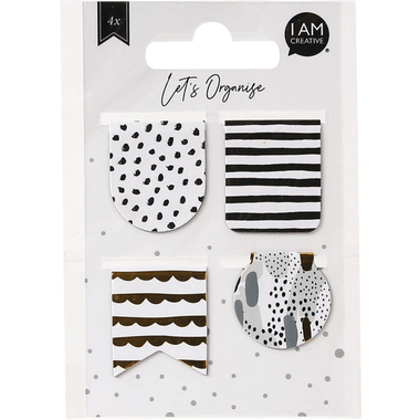 I AM CREATIVE Buchzeichen Let`s Organize 4035.04 magnetisch, 4 assortiert