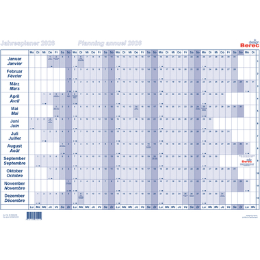 BEREC Papierjahresplan 2026 B 5603/26 1A/1P blu A3