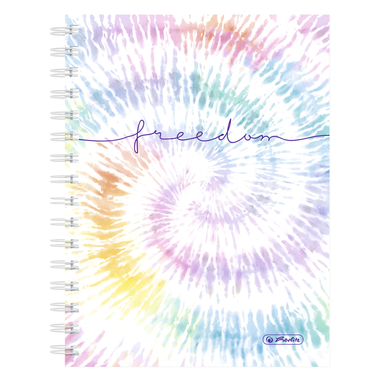 HERLITZ Carnet à spirales A5, 70 g/m2 50044108 New Batik Freedom kariert 5mm