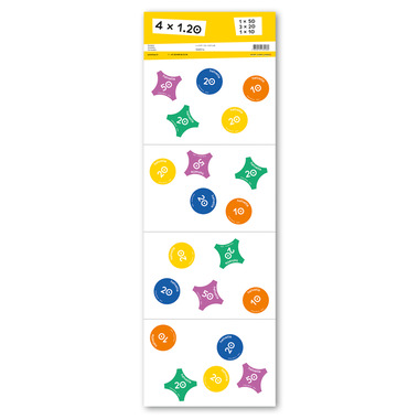 Stamps «Confetti», sheet with 4 sets of 5 confetti pieces each (worth 4x CHF 1.20) Sheet «Confetti», self-adhesive, mint