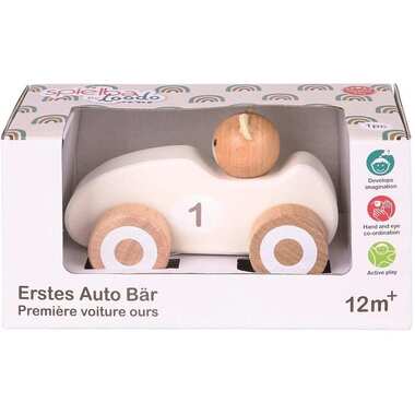 Spielba Holzspielwaren Première voiture Ours