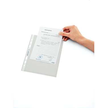 LEITZ Zeigetaschen PP A5 47950000 genarbt, 0,08mm 100 Stück