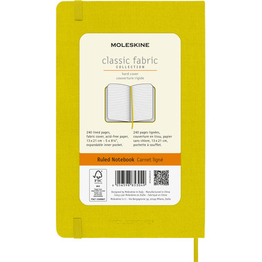 MOLESKINE Notizbuch Color 13x21cm 56598853049 gelb, liniert, 192 Blatt, HC