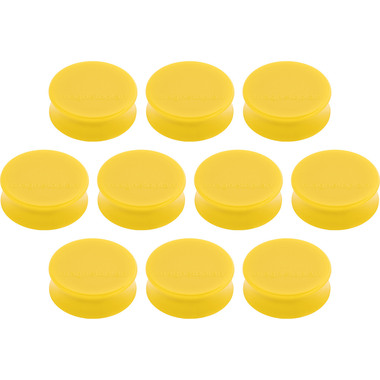 MAGNETOPLAN Aimant Ergo Large 10pcs. 16650102 jaune doré 34x17.5mm