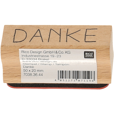 RICO DESIGN Tampons Danke 7038.36.44 5x2cm