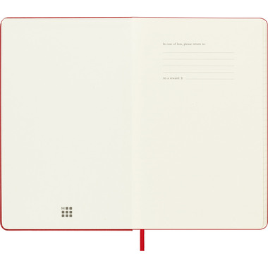 MOLESKINE Agenda de notes semaine 25/26 DHF218WN3Y26 18M ligné HC rouge 13x21cm