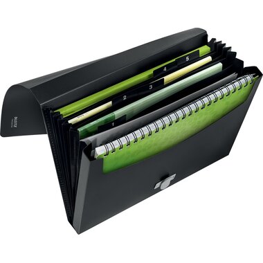 LEITZ Projektmappe Recycle A4 4624-00-95 schwarz, PP 5 Fächer