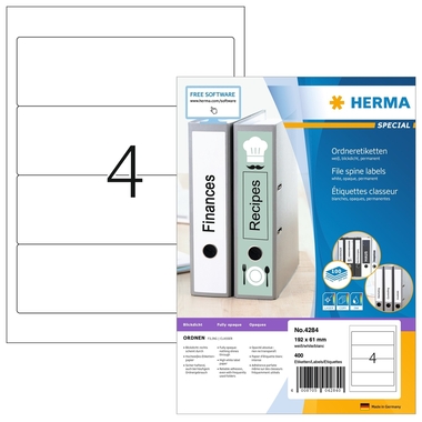 HERMA Ordneretiketten 4284 192x61mm, 100 Blatt 400 Stück
