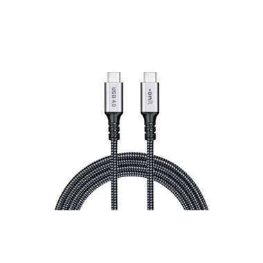 onit Cavo USB4 Premium 240 W, USB-C - USB-C, 1 m, Nero/Grigio