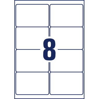 AVERY ZWECKFORM Etiquettes 99,1x67,7mm L7765-40 blanc, glossy 320 pcs.