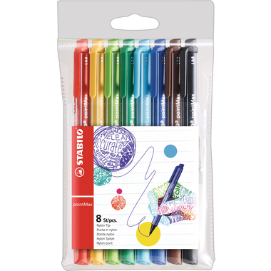 STABILO Fineliner pointMax 0,8mm 488/801 8 pcs.
