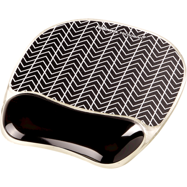 FELLOWES Tapis de souris Photo 9653401 n/b zick,avec repose-poignets
