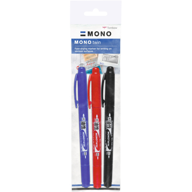 TOMBOW Mono twin permanent marker OS-TME-3P Set 3 pcs.
