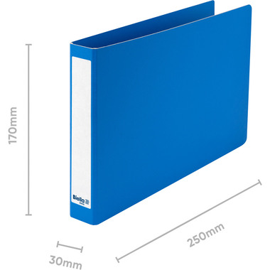 BIELLA Classeur ann. Viria 3cm 15155305U bleu 2 anneaux A5 hor.