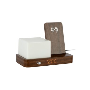KARLSSON Alarm Clock Retro Night Light LED Mocha Brown