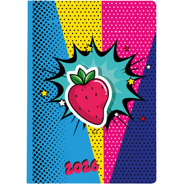 BIELLA Agenda Memento Trend 2026 825413780026U 1S/2P Strawberry 10.1x14.2cm