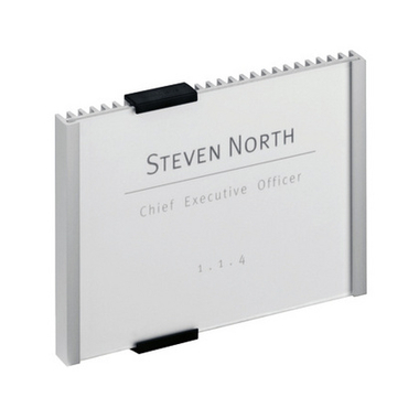 DURABLE Plaque de porte Info Sign 480123 argent, aluminium 149x105.5mm