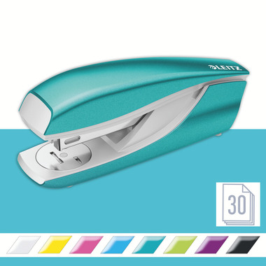 LEITZ Bucatrice/Cucitrice WOW 5095 5095-10-51 blu ghiaccio, Bundle 30 fogli