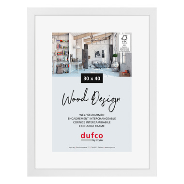 DUFCO Holz-Bilderrahmen 30x40cm 1610.80592 Toronto weiss