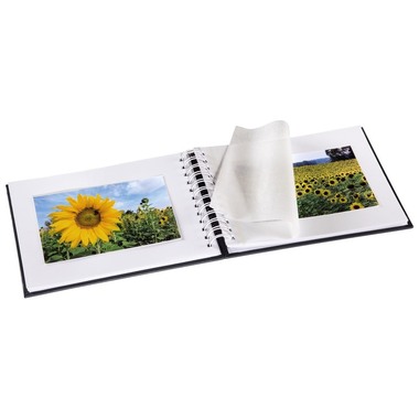HAMA Spiralalbum Fine Art 24x17cm 2111 grau 25 Blatt, weiss