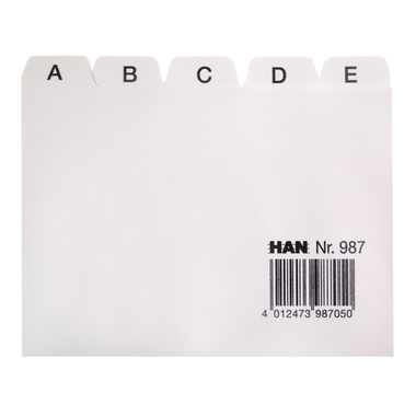 HAN Kartei-Leitkarten A-Z A7 2.49 grau 25-teilig