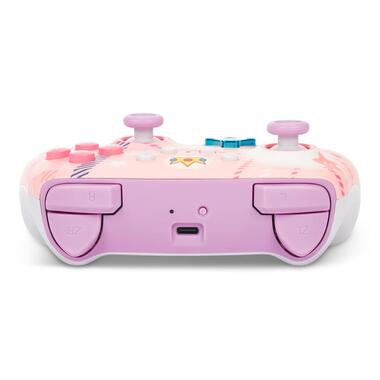 Power A Enhanced Wireless Controller Princess Peach Plaid