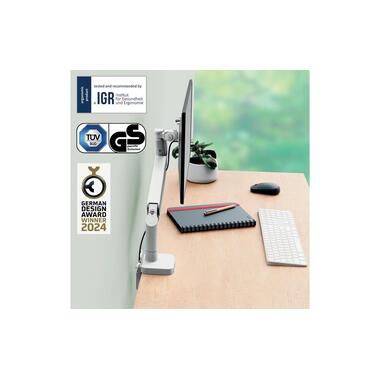 Leitz Workplace Tischhalterung Single Monitorarm Ergo bis 9 kg – Grau