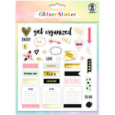 URSUS Glitzer-Sticker FUN Mot. 01 59540006F 130 Sticker