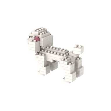BRIXIES building block model Poodle made of 98 building blocks