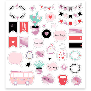 URSUS Glitzer-Sticker FUN Mot. 01 59540006F 130 Sticker