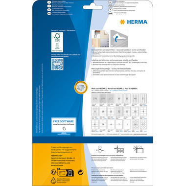 HERMA Etichette Staccab. 105x42.3mm 5081 bianco,non-perm. 350 pz./25fl.