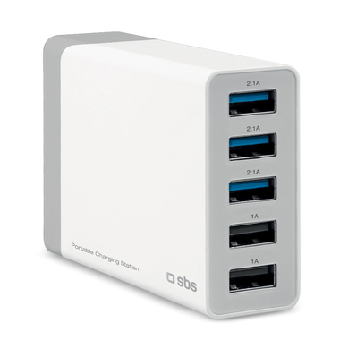 Station de recharge de 7 000 mA avec 5 ports USB 