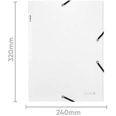 BIELLA Gummibandmappe A4 17840101U weiss, 355gm2 200 Bl.