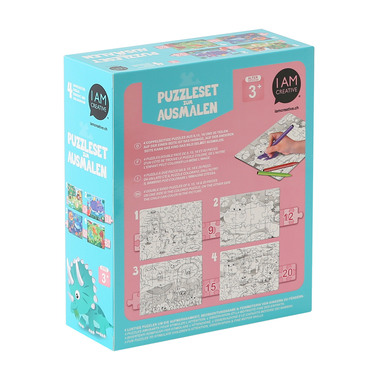 I AM CREATIVE Puzzleset 4087.552 zum Ausmalen ab 3 Jahre