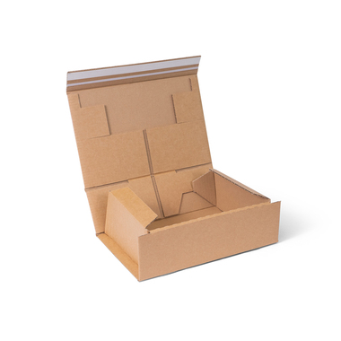 Shipping box with self-adhesive seal in brown 305x212x110mm